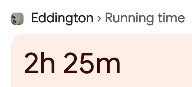 EDDINGTON's run time, an incredible 2 hours and 25 minutes. Say sike right now. 