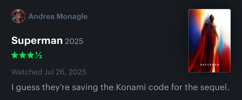 I guess they’re saving the Konami code for the sequel.