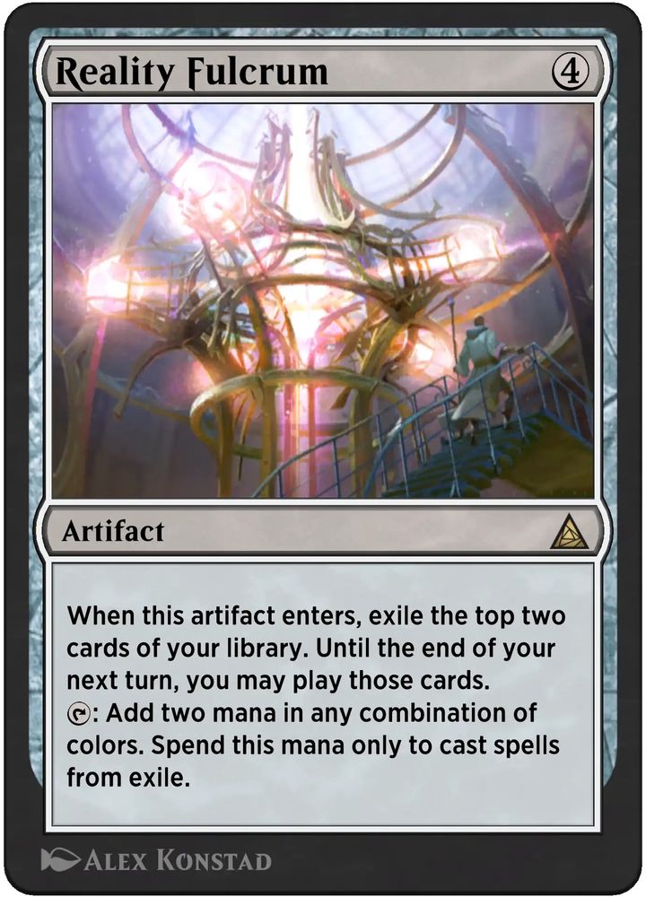 Reality Fulcrum, from the Universes Within version of the MTG X Spiderman set