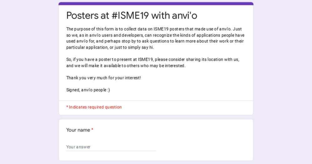 Posters at #ISME19 with anvi'o