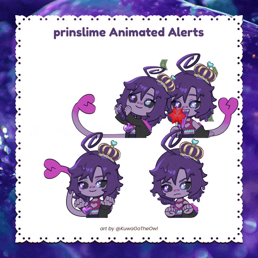 An animated alert set for prinslime
