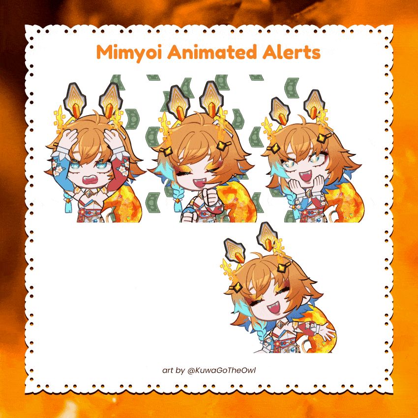 An animated alert set for Mimyoi