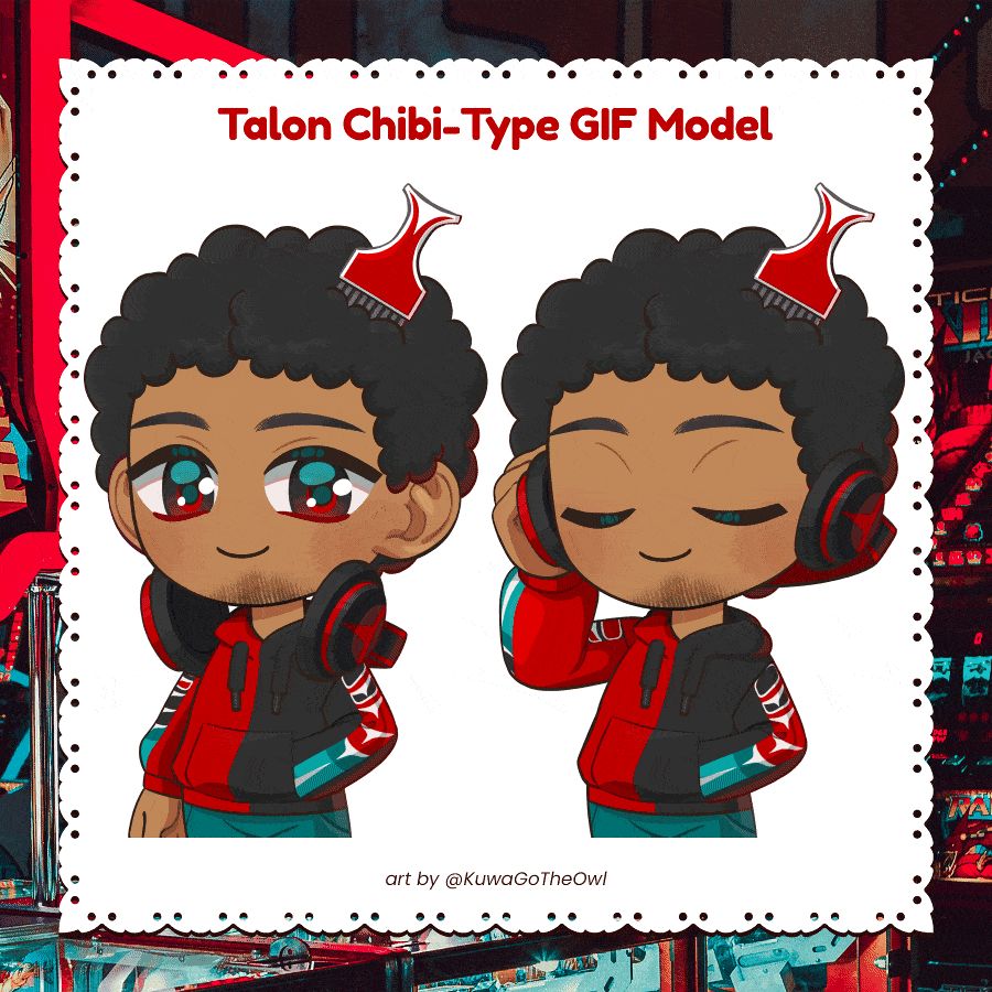 A GIFtuber model of Talon