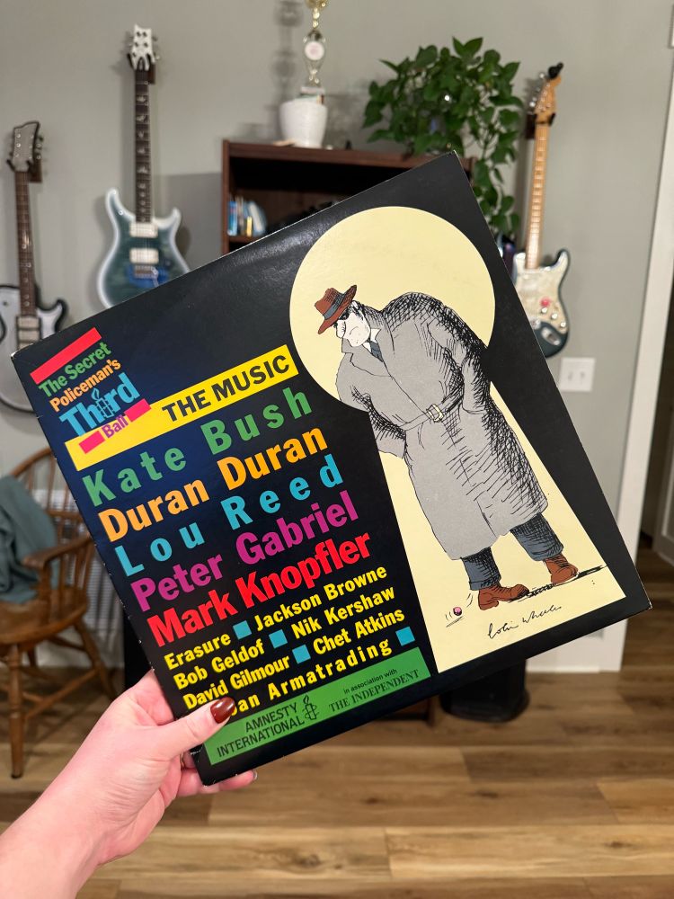 record sleeve for amnesty international fundraiser recording