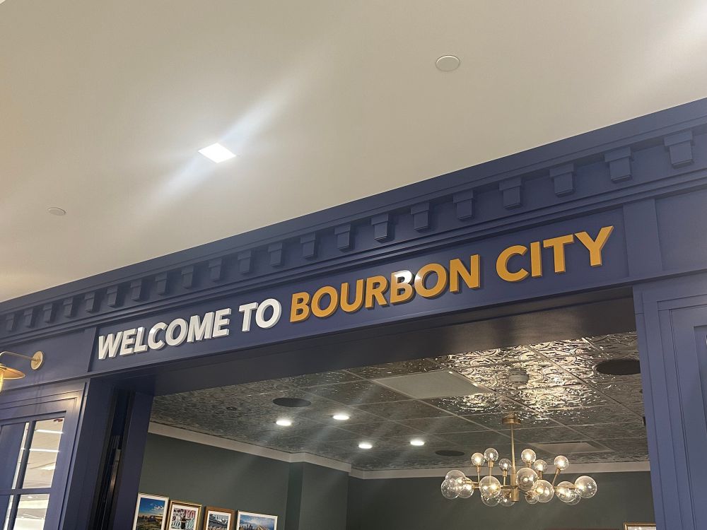 Sign that reads “Welcome to Bourbon City”