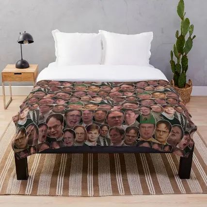 Dwight bedding (Dwight Schrute photo collage throw blanket)