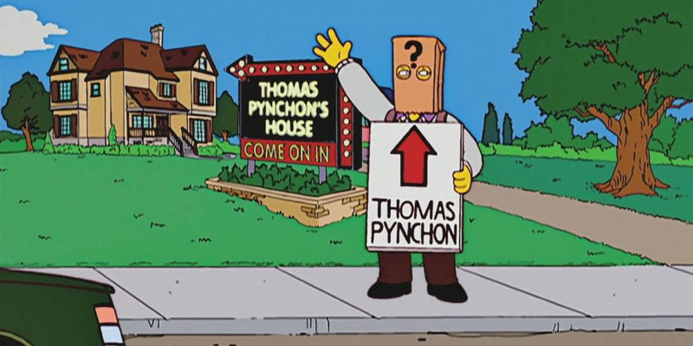 thomas pynchon's cameo from the simpsons season 15 episode 10