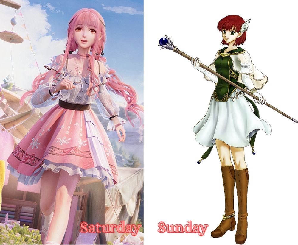 Saturday: Nikki (Perfect Start), Infinity Nikki
Sunday: Priscilla, Fire Emblem: Blazing Blade