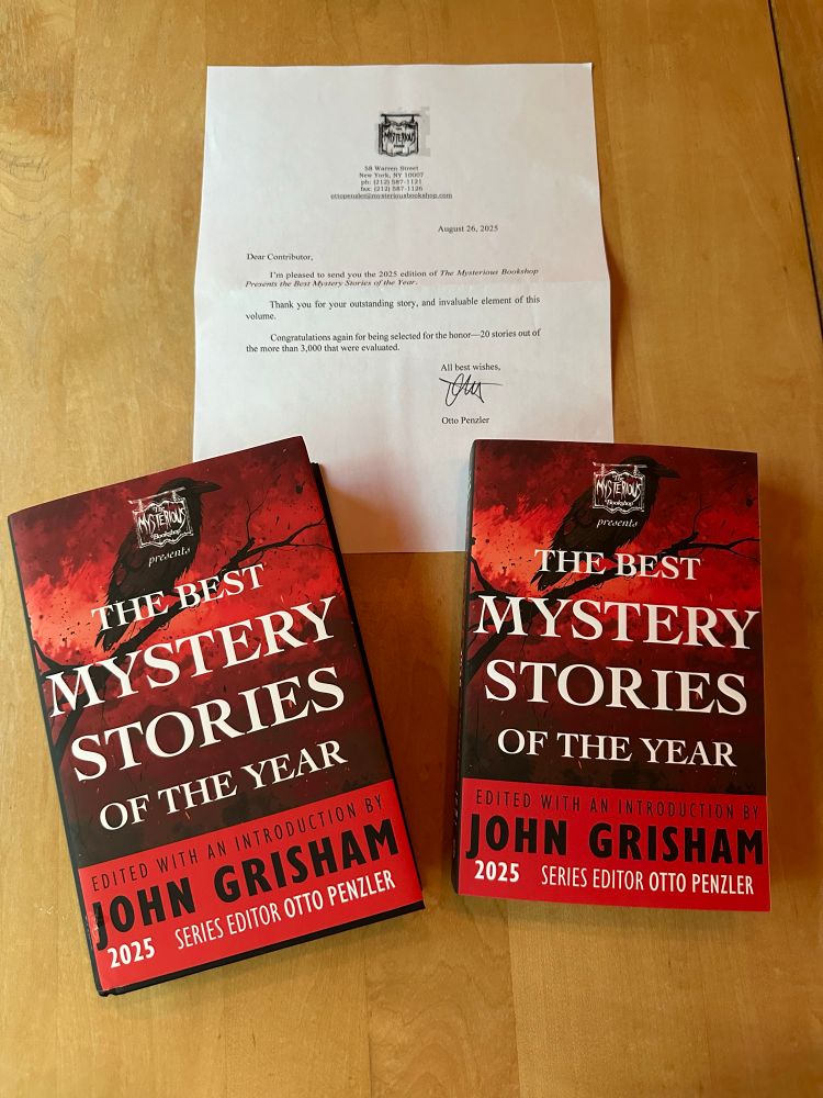 Hardback and paperback copies plus a letter from Otto Penzler!