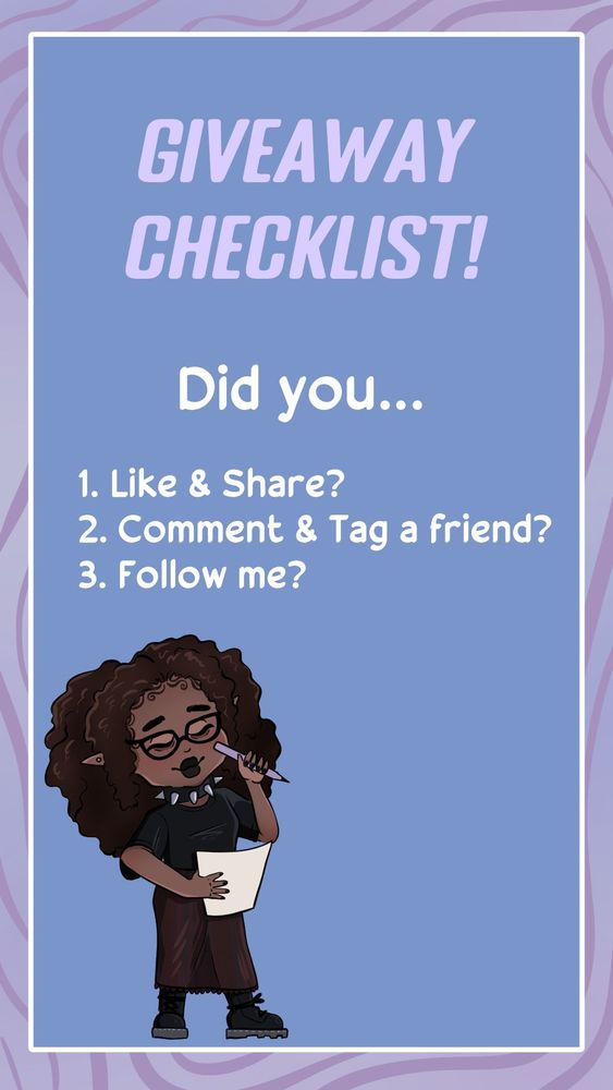 An image used as an example of the YCH Promo Sprites. It's a giveaway promo with my Sprite in the corner holding a piece of paper has she thinks.