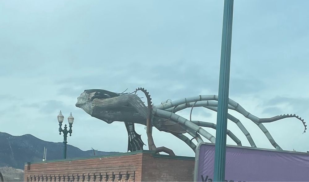 Crazy things on top of buildings today in Colorado Springs