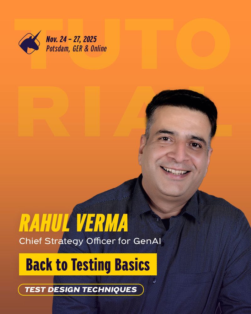 Agile Testing DAys 2025 Tutorial by Rahul Verma. It is called "Back to testing" and focusses on test design techniques.