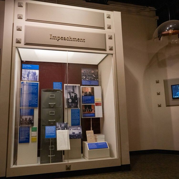 A placard referring to Trump’s two impeachments was removed in July, after the Smithsonian agreed to perform a “content review”