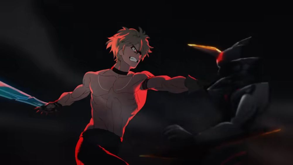 Shirtless Phainon again from his animated short "Hark! There's Revelry Atop the Divine Mountain"