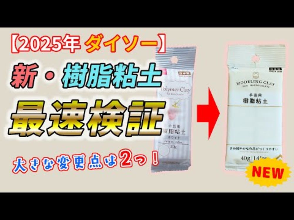 【ダイソー/DAISO】新しい樹脂粘土を試してみました！【40g/110円】