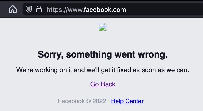 facebook error