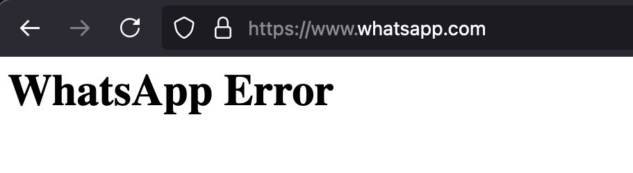 whatsapp error