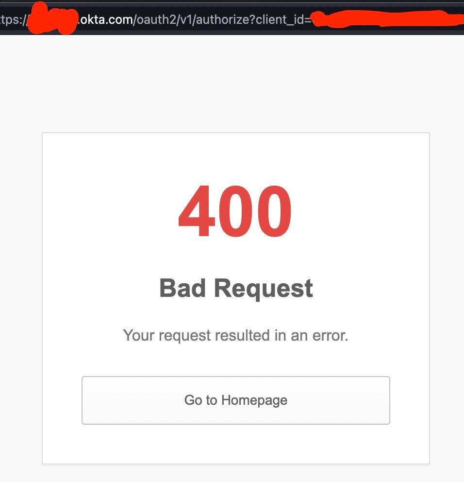 okta error