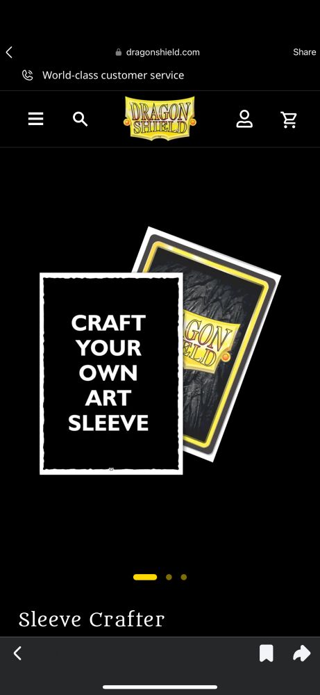 Screenshot of Dragonshield custom card sleeves template. 