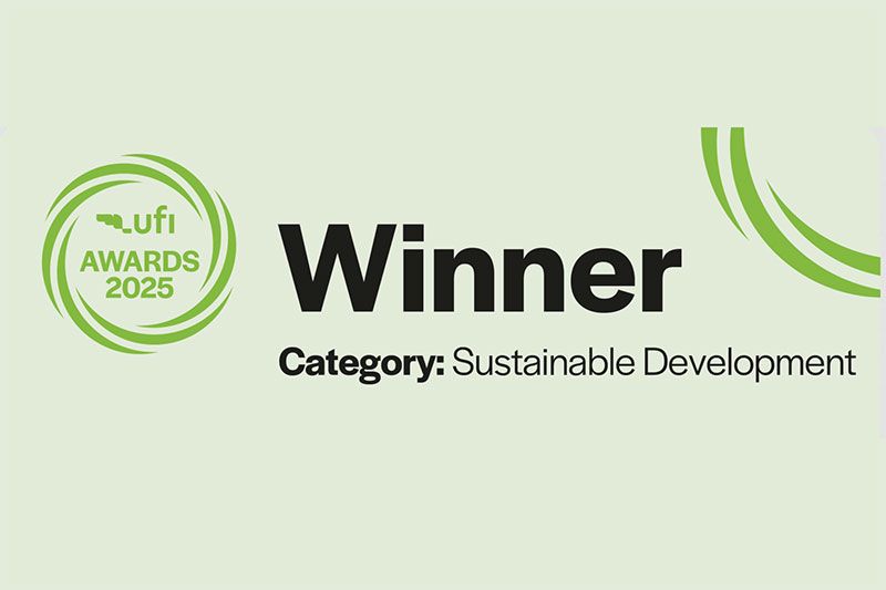 Logo der UFI Awards 2025: Winner, Category: Sustainable Development