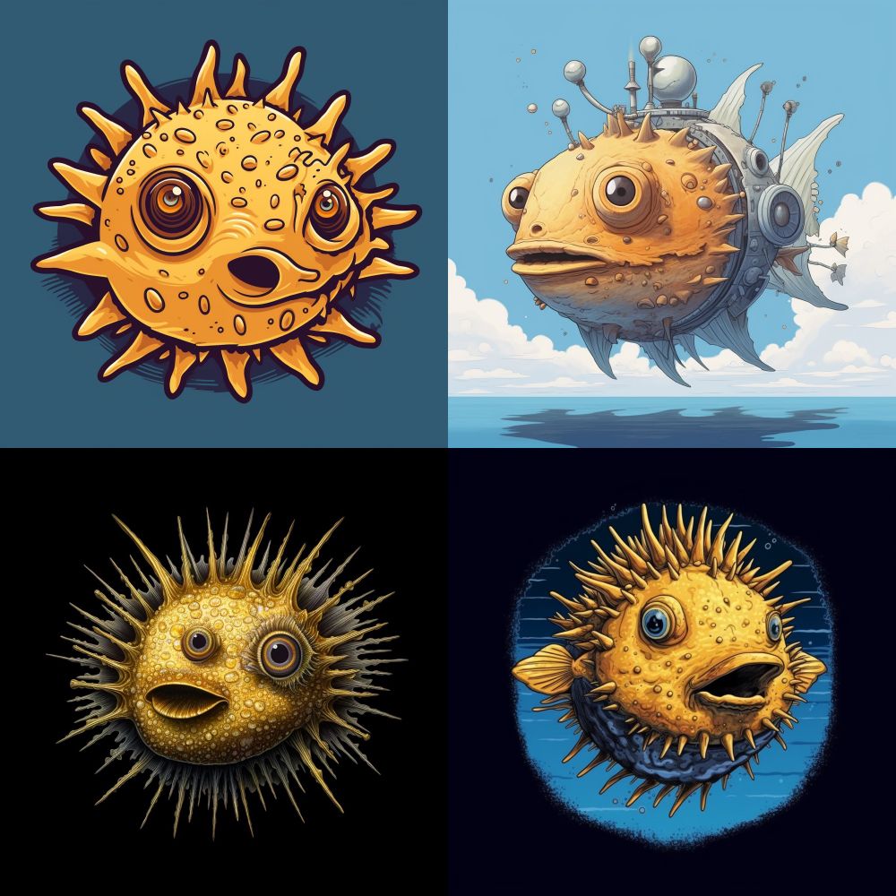 Reyk Weird Midjourney OpenBSD blowfish creations. Bluesky