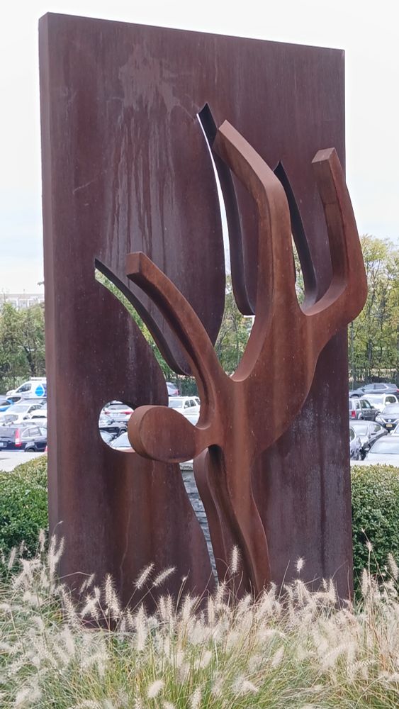 Sculpture on the grounds of the clinic