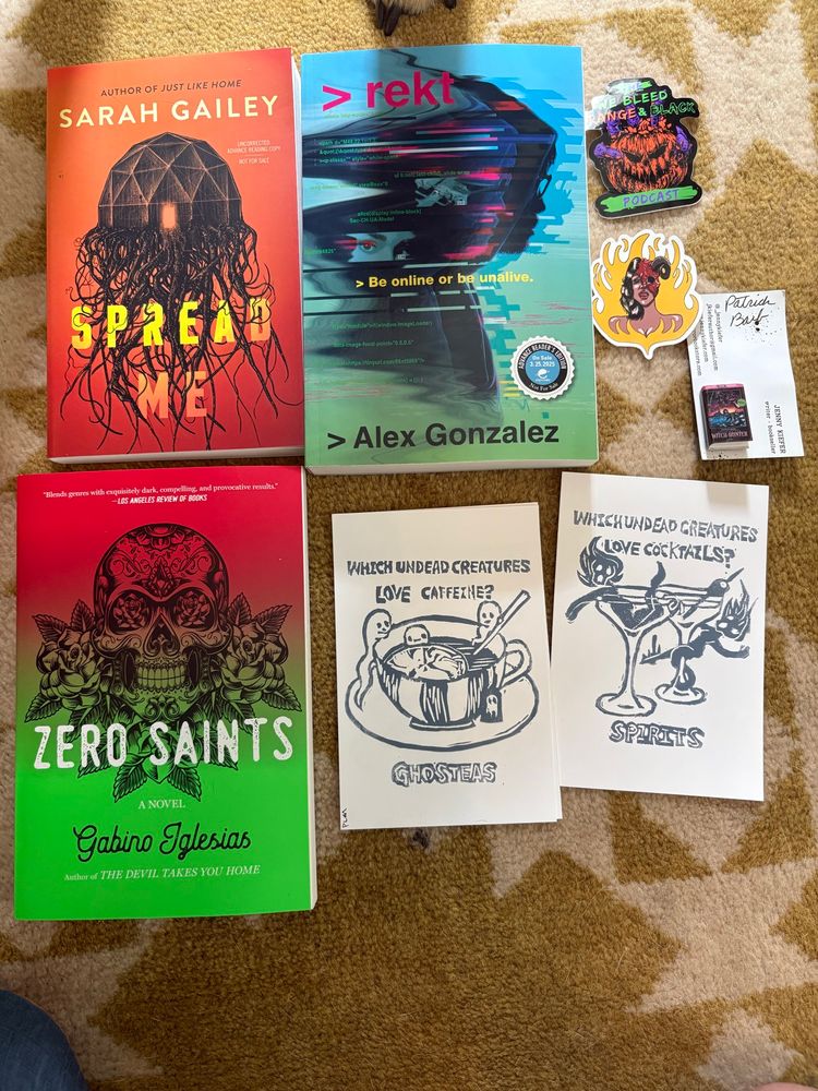 Spread Me
Rekt
Zero Saints
PLM prints
WEBOB & Unholy stickers
Witch-Hunter pin