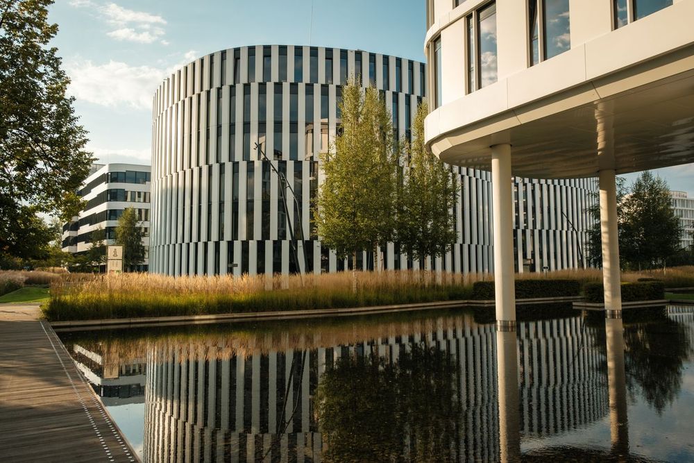 Modern architecture at the Business Garden in Warsaw, Poland