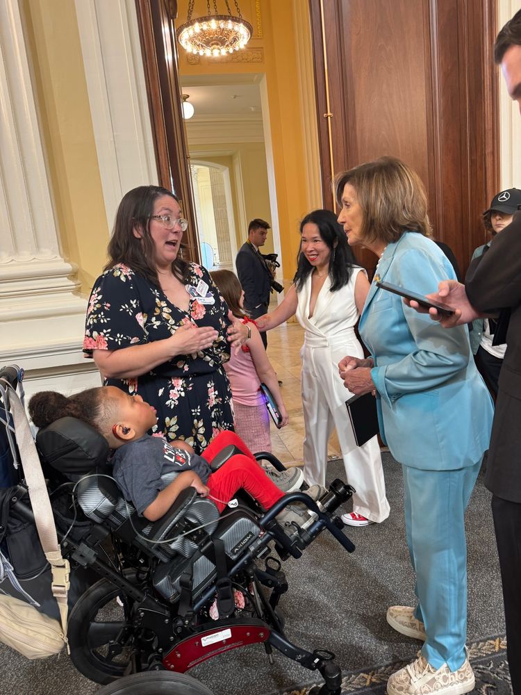 Speaker Emerita Nancy Pelosi meets with the parent of a medically complex child 