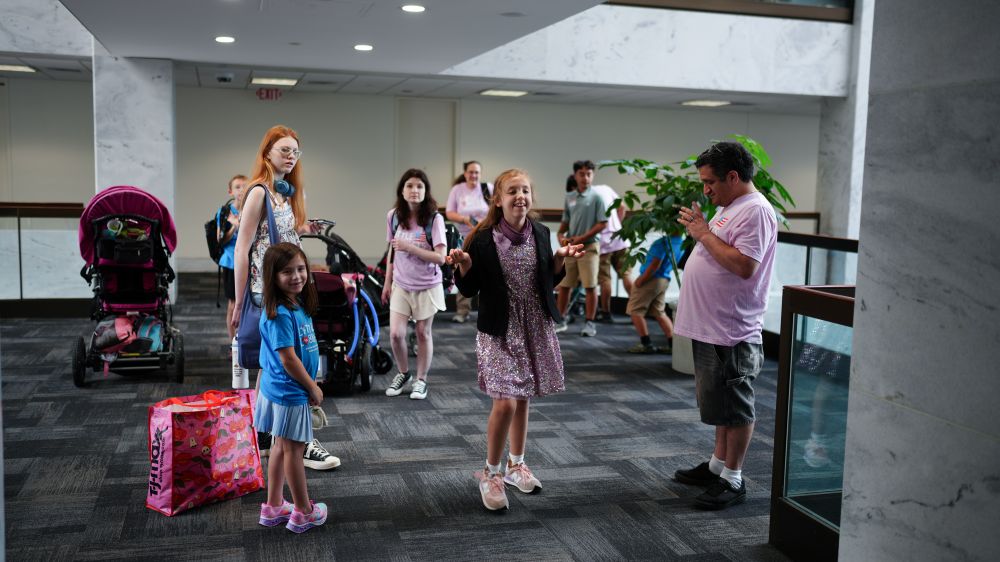 Medically complex children and their families walking the halls of Congress advocating to #ProtectMedicaid 