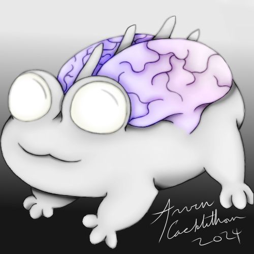 A smaller, rounder, and less detailed version of the previous frog image. This one gives very "throwable like a football" vibes.