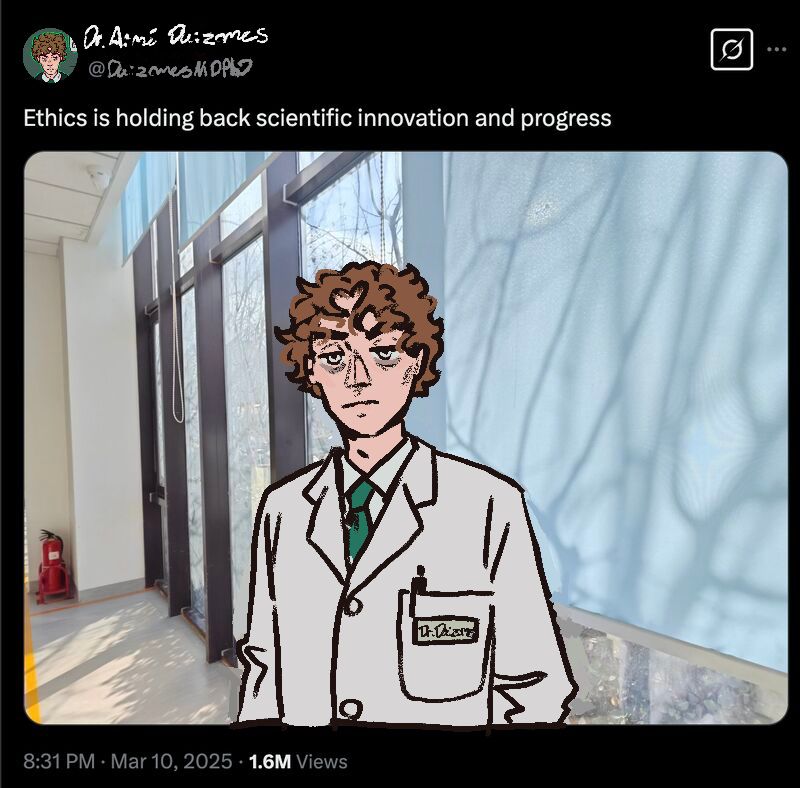 A jiankui he tweet redrawn as aimé