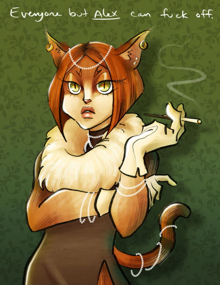 Korra the cat in her prime, vivacious, opinionated and sure of herself. Very sassy. 