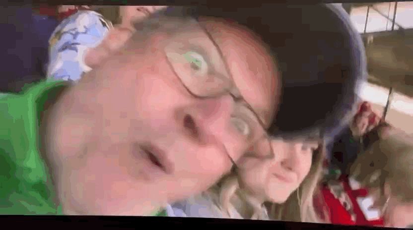 Man looking excited. 