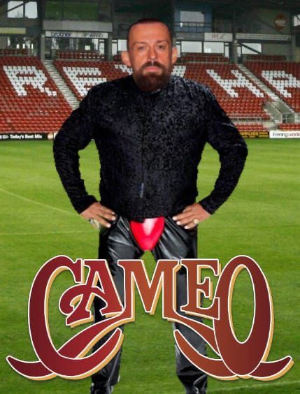 Steven Fletcher wearing a red codpiece 
