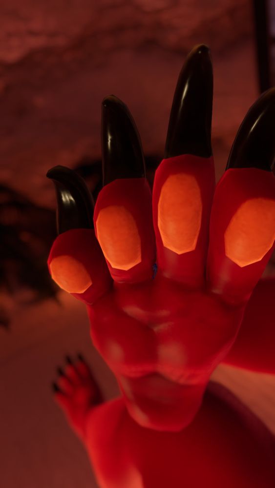 A minuscule tiger stuck between large kobold toes