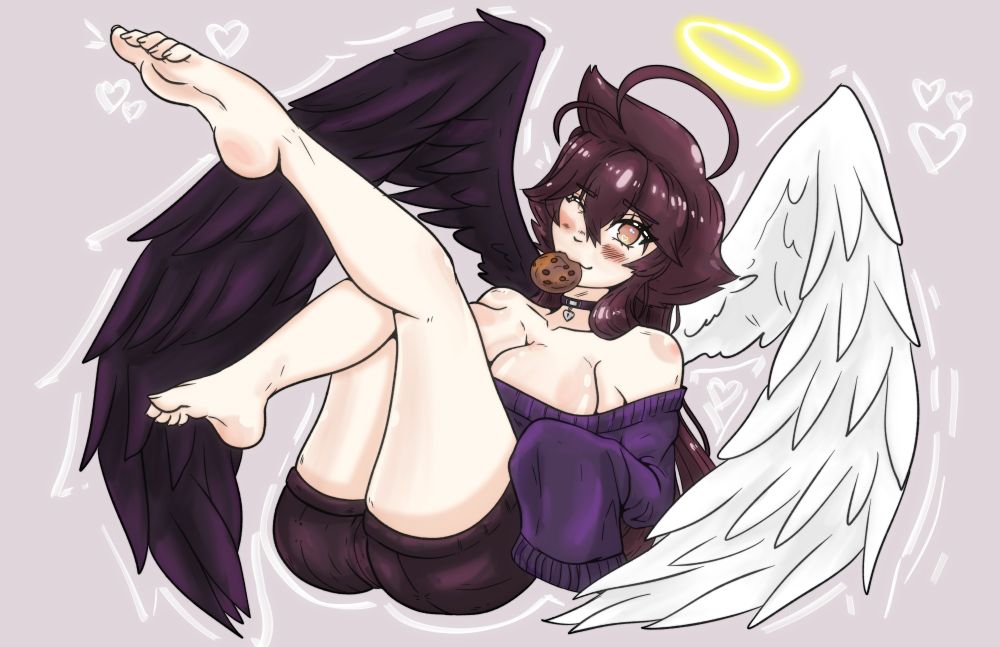 skyabove me fan art of her OC character in a super cute pose. Created in Procreate in an hour or two. 