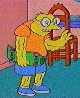 Hans Moleman as Bart Simpson 