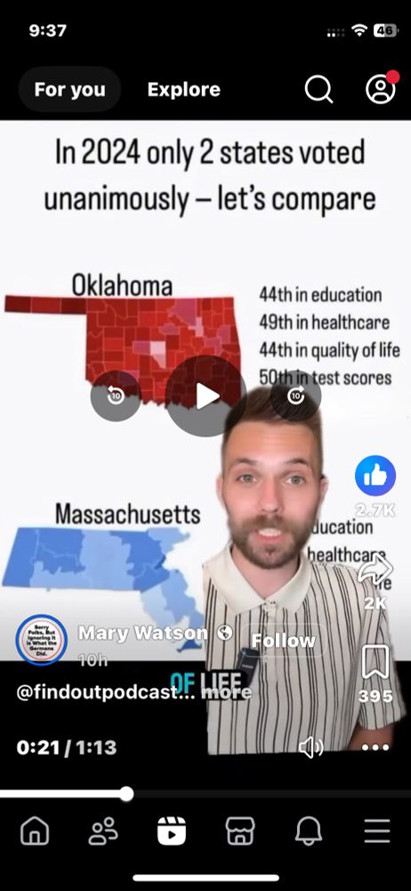 Video describing differences between Democrat run states versus Republican run states.