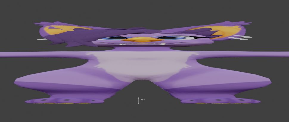 nightmarish screen capture of dusk accidentally stretched to 10x width in blender