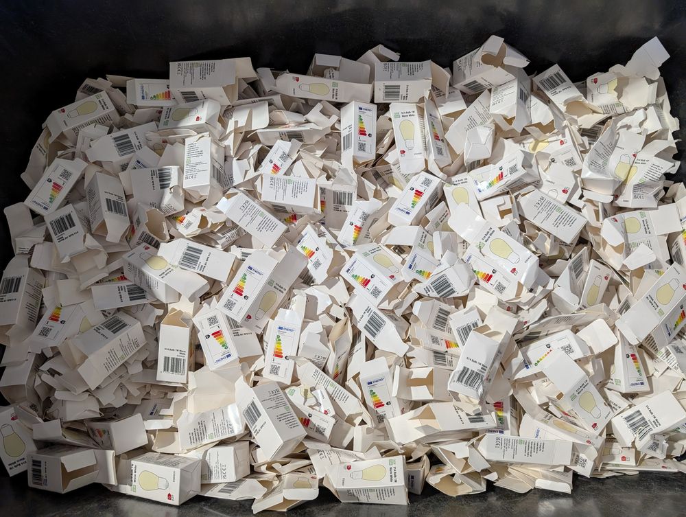 Empty lightbulb boxes 