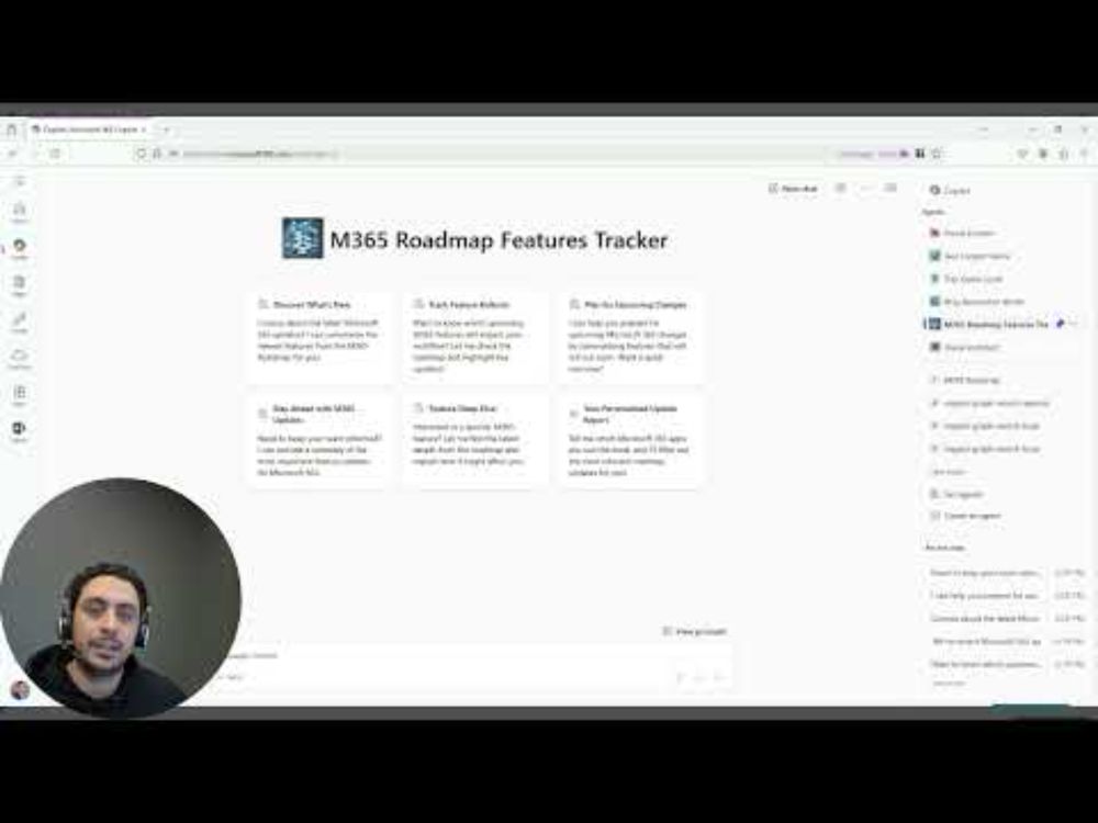 M365 Roadmap Features tracker Declarative Agent
