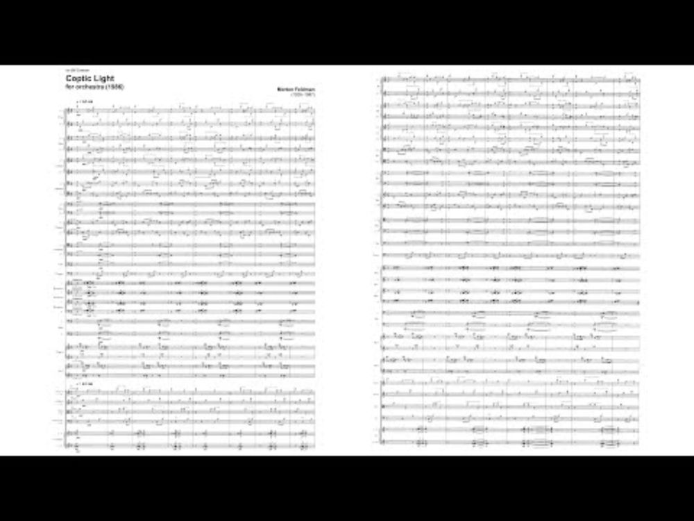 Morton Feldman - Coptic Light (Audio + Full Score)