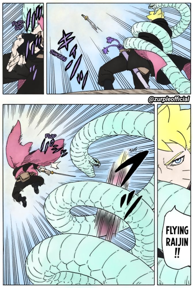 Boruto vs Mitsuki while he's with Sarada and Sumire. Boruto: Two Blue Vortex.