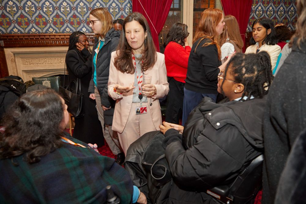 Baroness JoJo Penn talking to young women