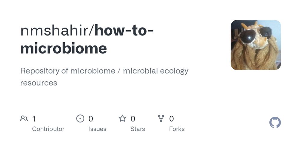 GitHub - nmshahir/how-to-microbiome: Repository of microbiome / microbial ecology resources