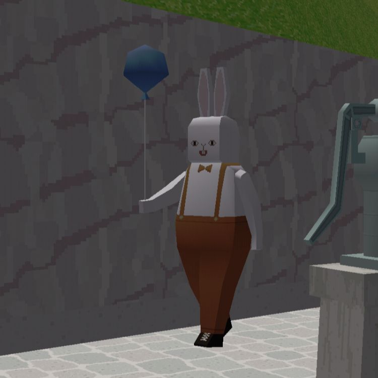 Close-up of Rabbit-Man.