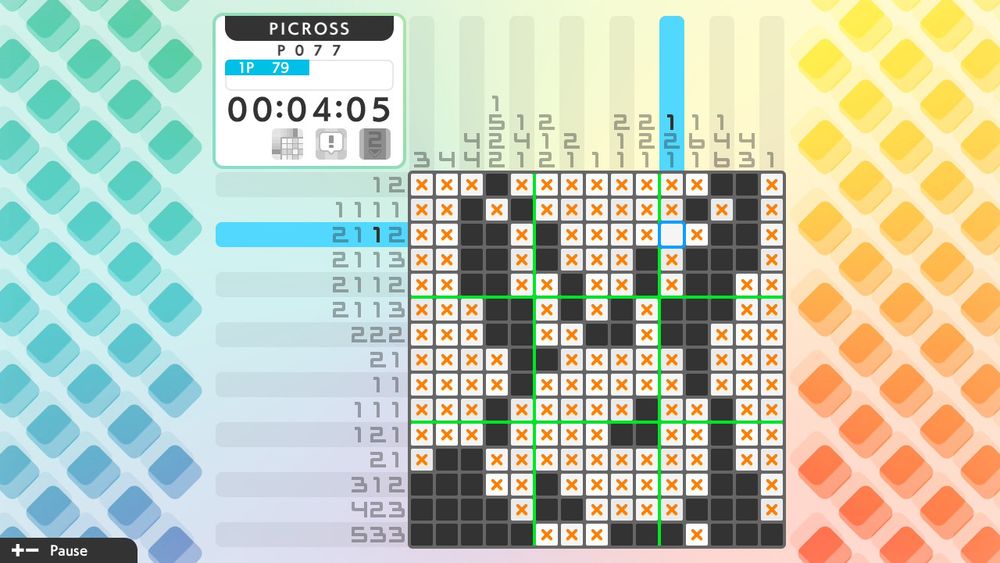Rabbit nonogram puzzle almost solved.
