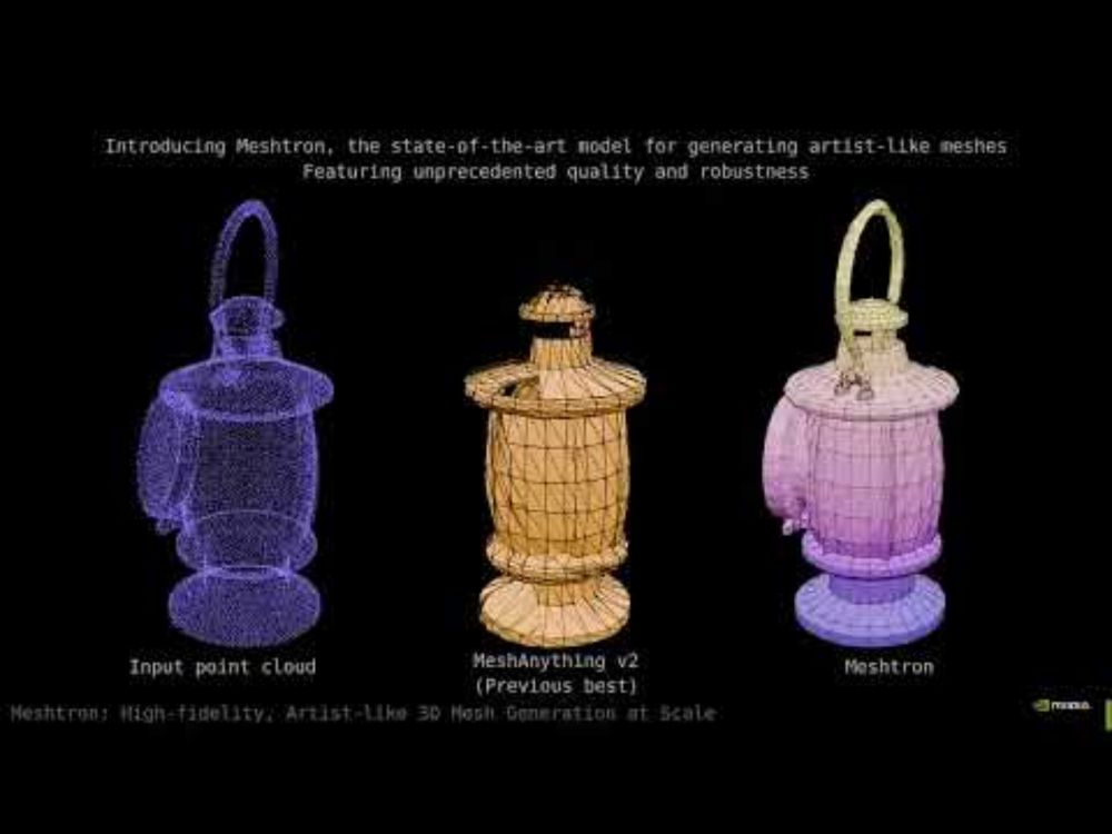 High-Fidelity 3D Mesh Generation at Scale with Meshtron | NVIDIA Research