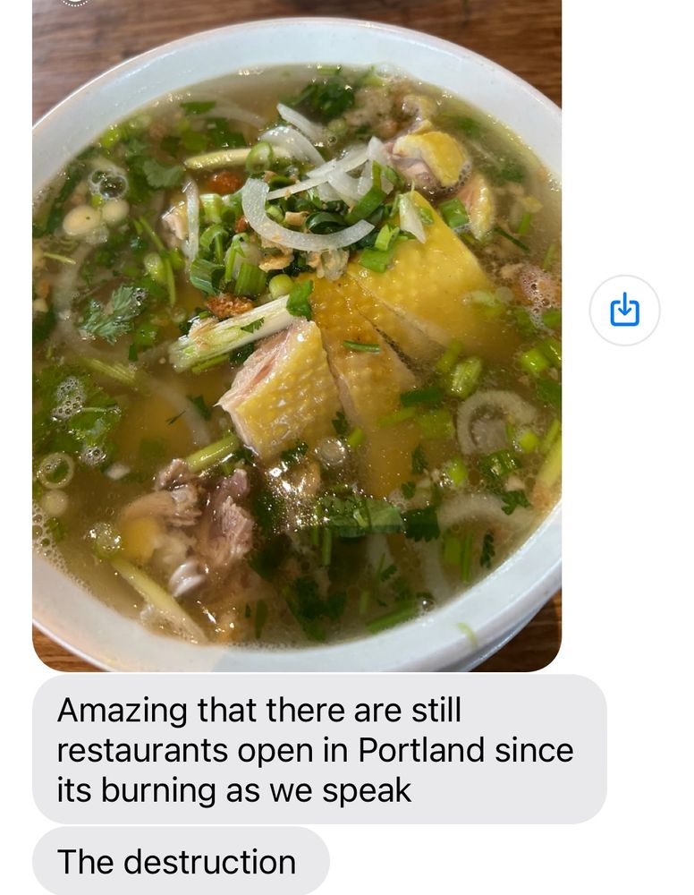 Amazing that there are still restaurants open in Portland since its burning as we speak The destruction